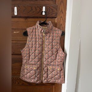 St. John's Bay Multicolor Plaid Vest